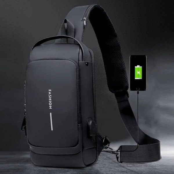 Men's Anti-Theft Chest Bag with Password Lock & WaterProof
