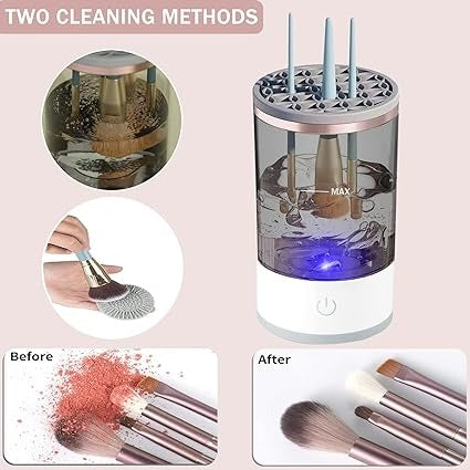 3-in-1 Electric Makeup Brush Cleaner & Dryer with Holder Stand