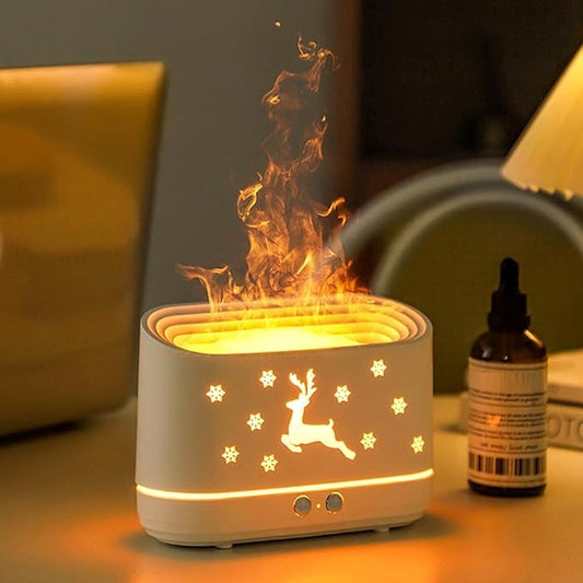 Mini Flame Humidifier & Aroma Diffuser for Home & Office