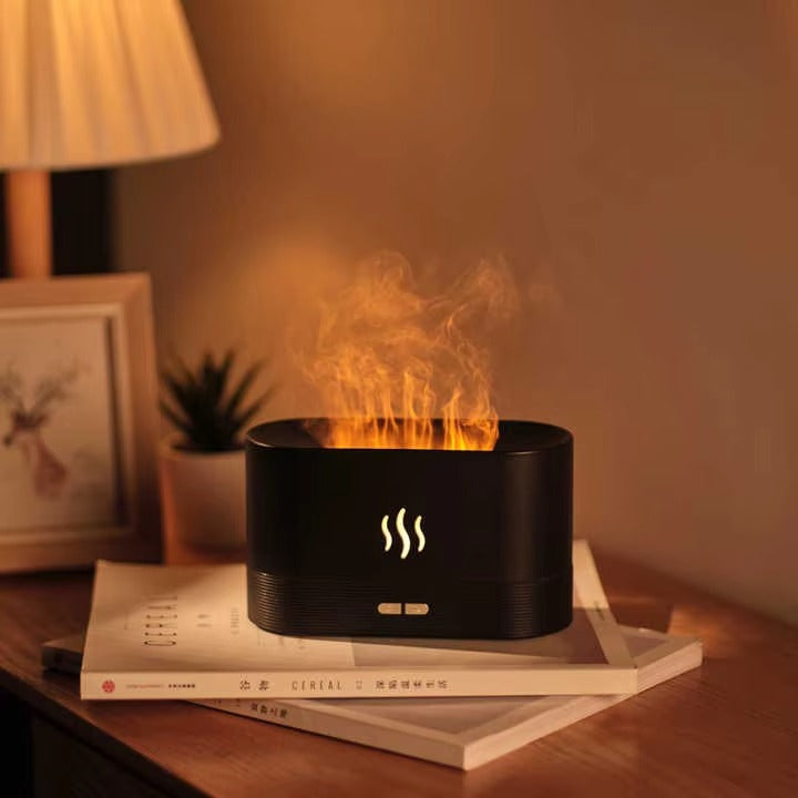 Mini Flame Humidifier & Aroma Diffuser for Home & Office