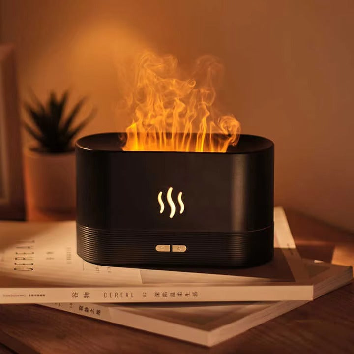 Mini Flame Humidifier & Aroma Diffuser for Home & Office