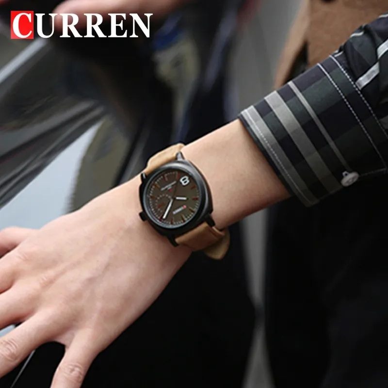 Curren Brown Leather Men's Watch