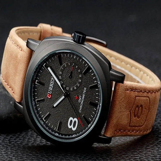 Curren Brown Leather Men's Watch