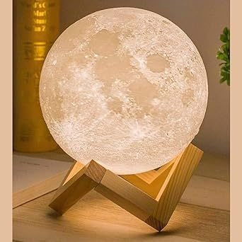 Touch Sensor 3D Moonlight Lamp for Bedroom 7 Colors USB Rechargeable