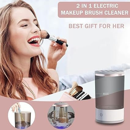 3-in-1 Electric Makeup Brush Cleaner & Dryer with Holder Stand