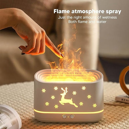 Mini Flame Humidifier & Aroma Diffuser for Home & Office