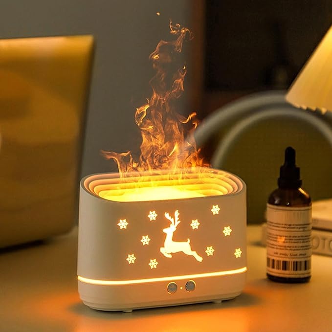 Mini Flame Humidifier & Aroma Diffuser for Home & Office