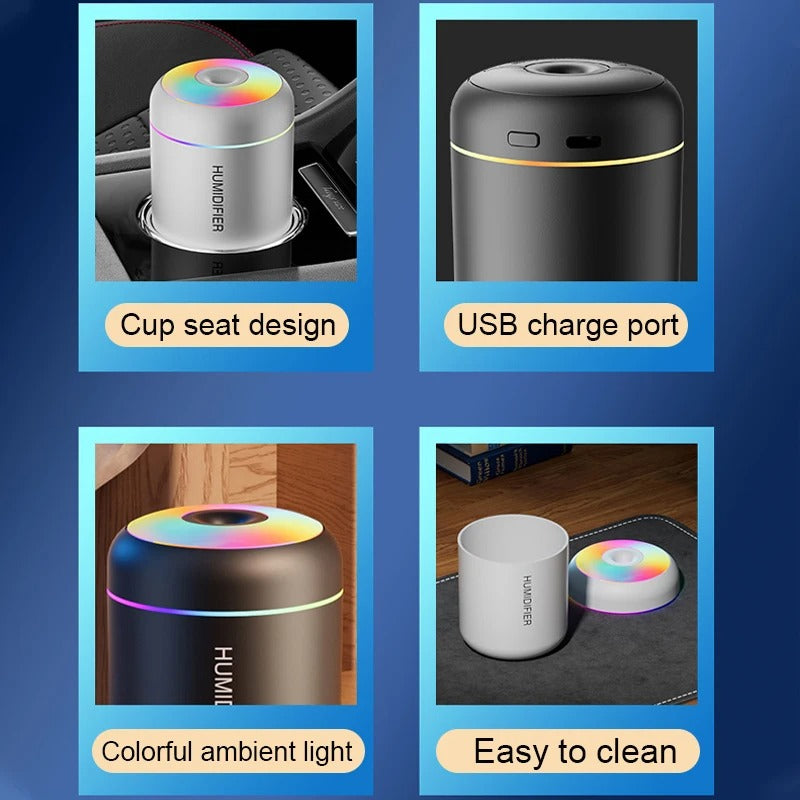 180ML Mini Air Humidifier USB Aroma Diffuser Essential Oil Purifier Mist Maker