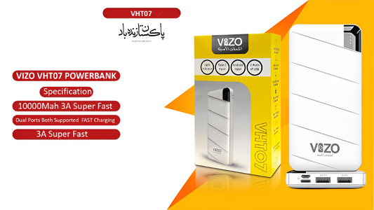 Vizo VHT-07 Power Bank | 10,000mAh Fast Charger for Android & IOS
