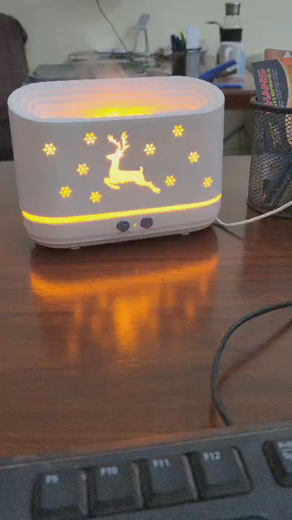 Mini Flame Humidifier & Aroma Diffuser for Home & Office